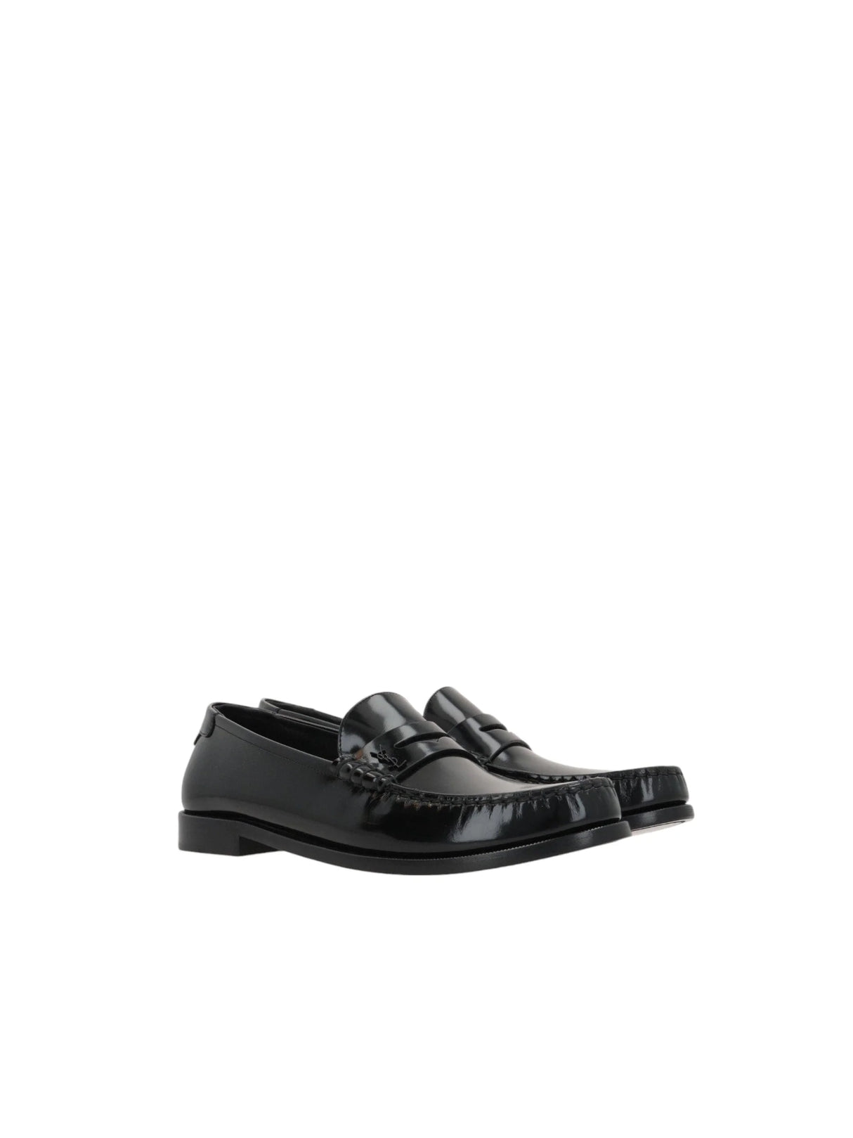 Le Loafer Shiny Leather Penny Loafers-SAINT LAURENT-JOHN JULIA