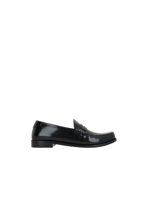 Le Loafer Shiny Leather Penny Loafers-SAINT LAURENT-JOHN JULIA