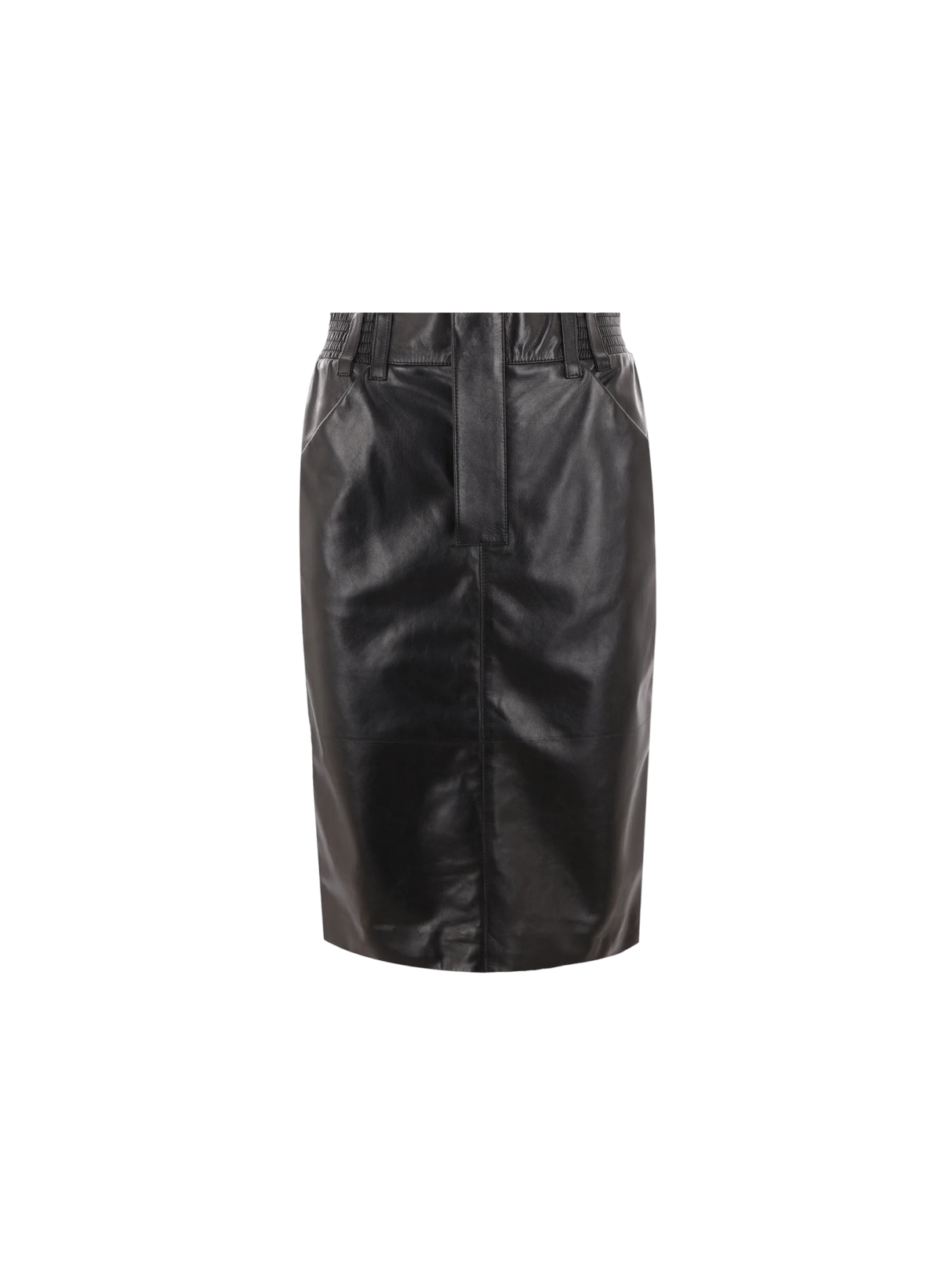 Leather Pencil Skirt-SAINT LAURENT-JOHN JULIA