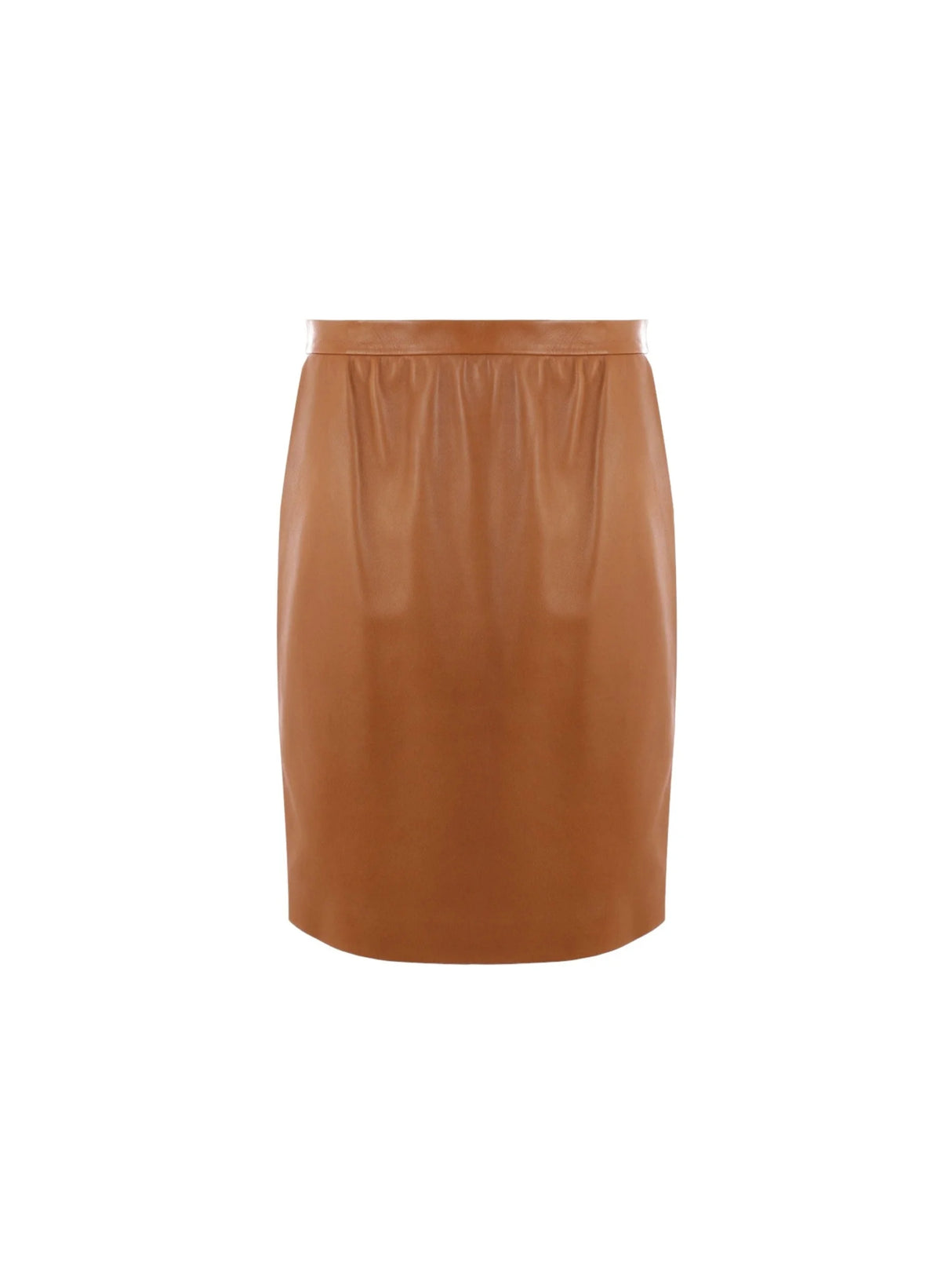 Leather Pencil Skirt-SAINT LAURENT-JOHN JULIA