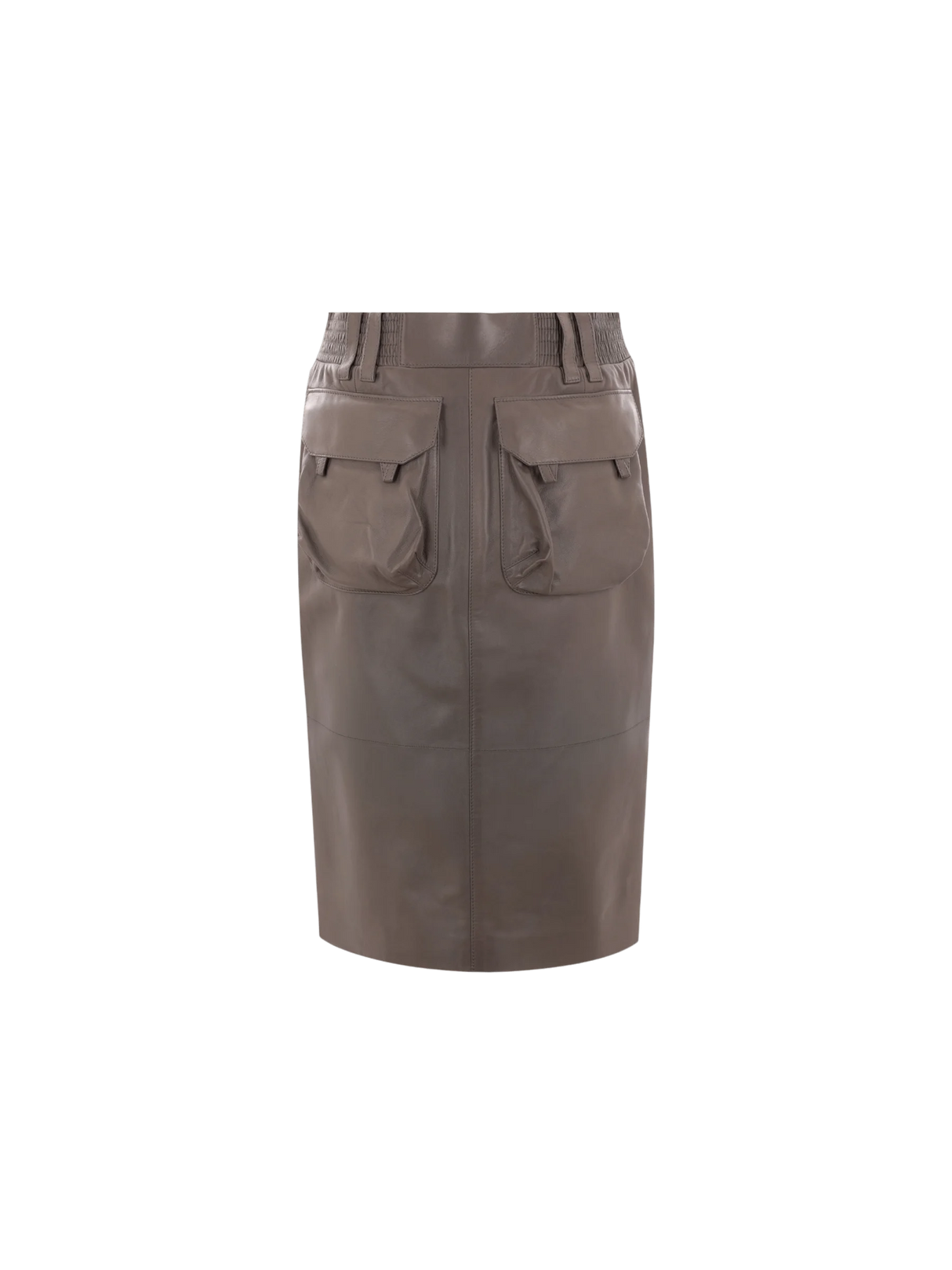 SAINT LAURENT-Leather Pencil Skirt-JOHN JULIA