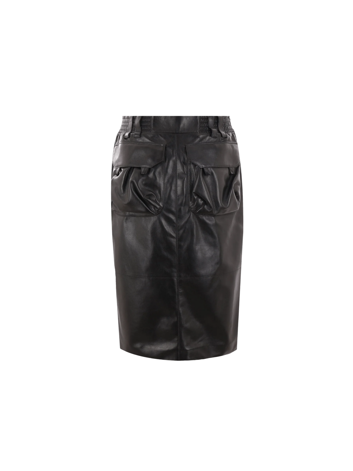 Leather Pencil Skirt-SAINT LAURENT-JOHN JULIA