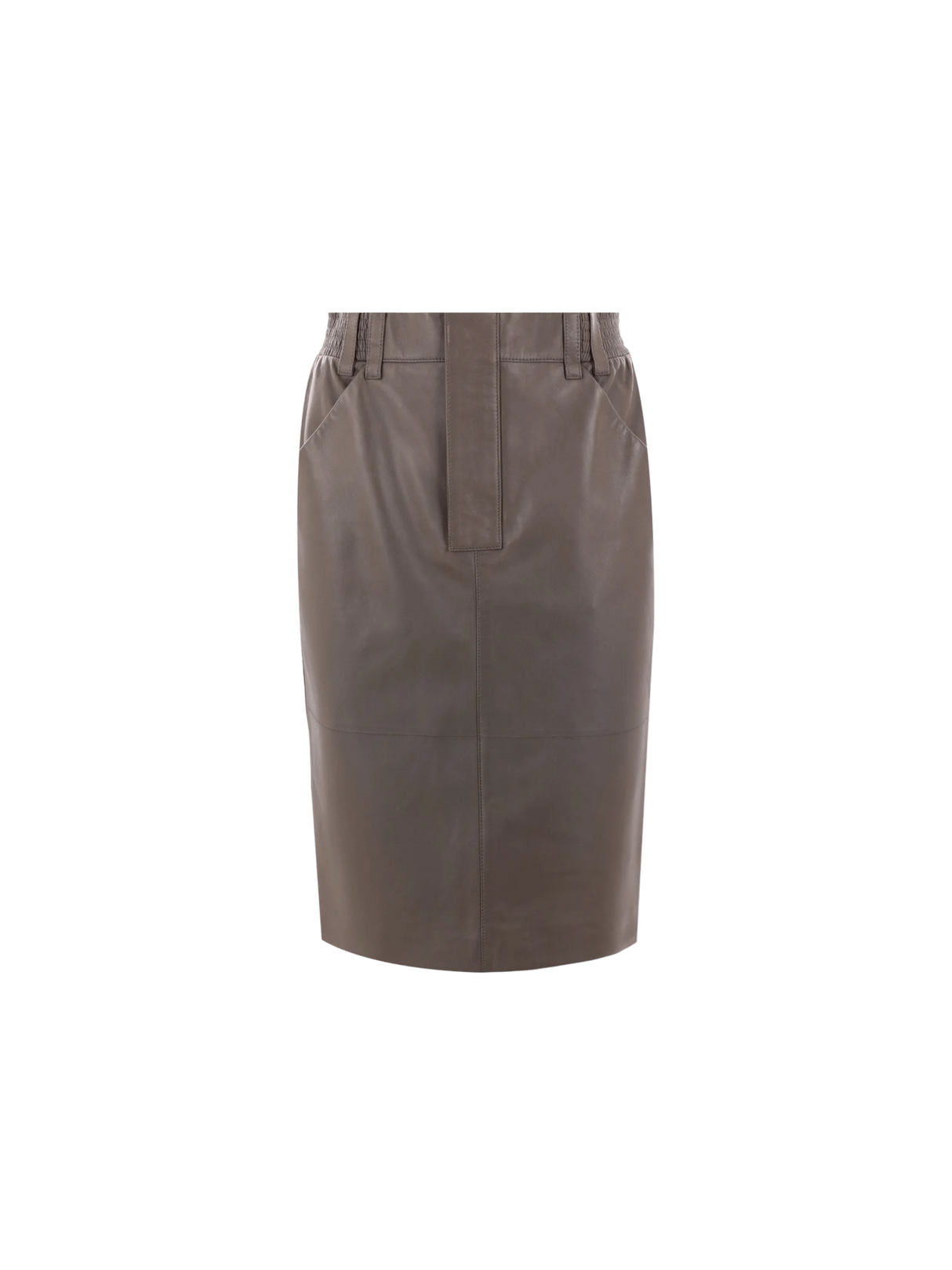 SAINT LAURENT-Leather Pencil Skirt-JOHN JULIA