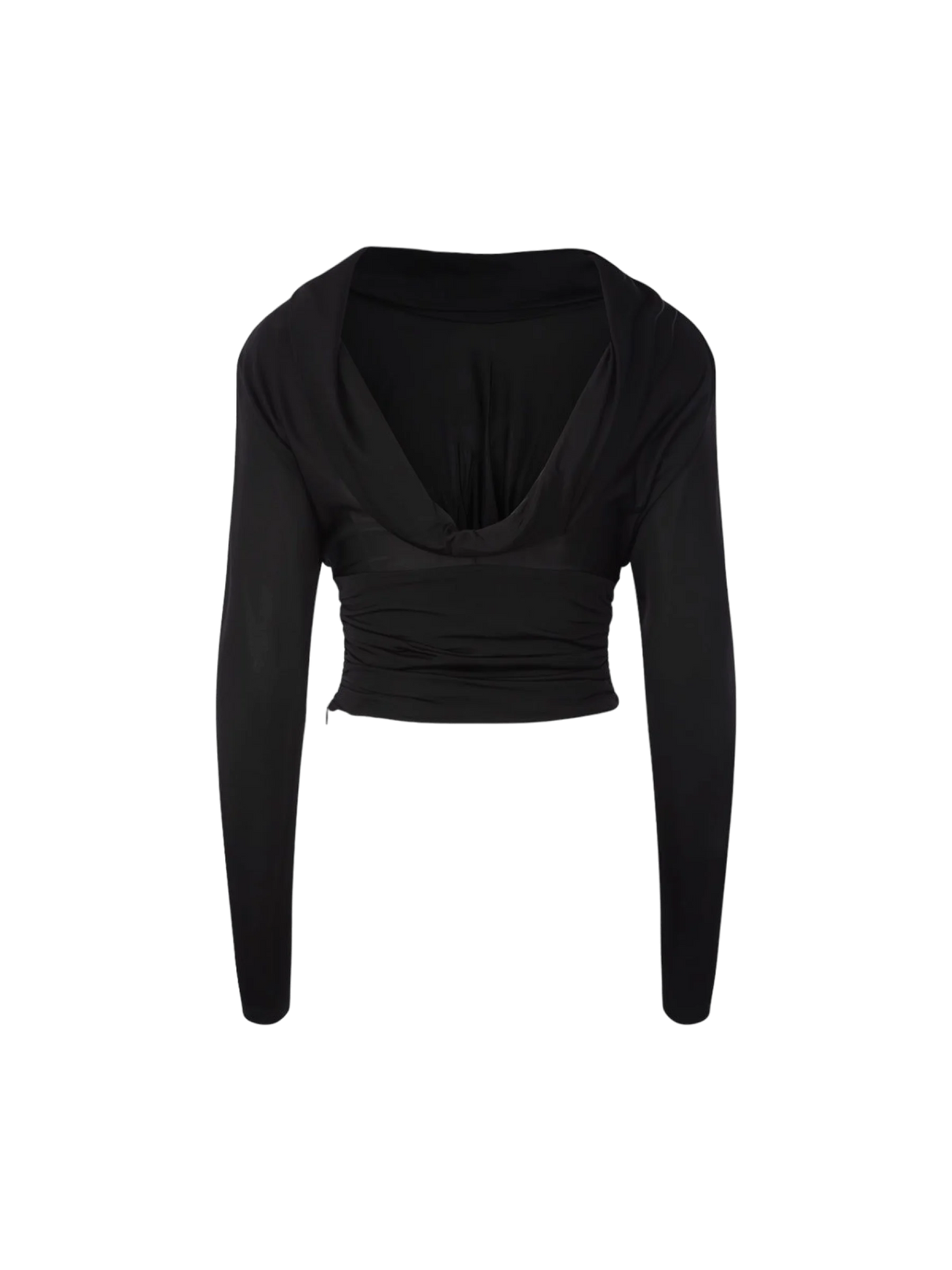 Long-sleeved Stretch Jersey Top-SAINT LAURENT-JOHN JULIA