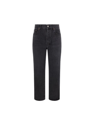 Loose-fit Faded Denim Jeans-SAINT LAURENT-JOHN JULIA