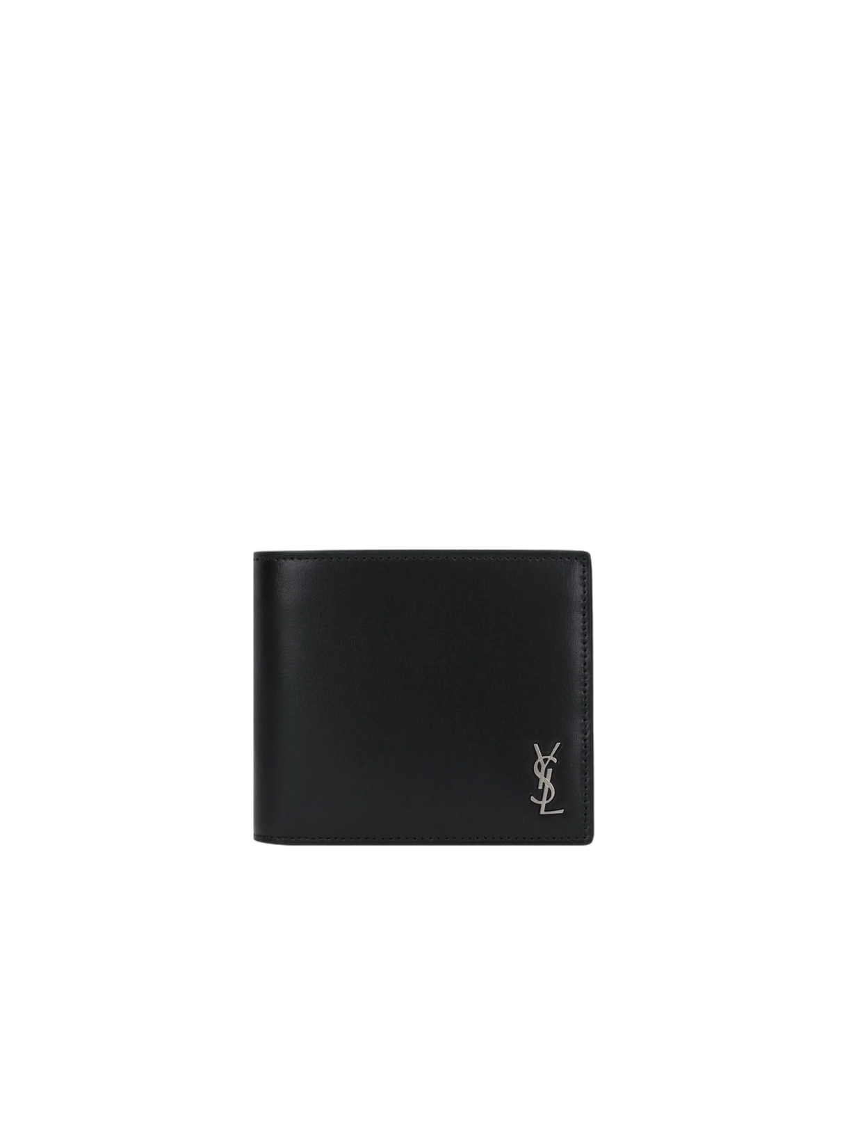 Matt Leather Monogram Bi-Fold Wallet-SAINT LAURENT-JOHN JULIA