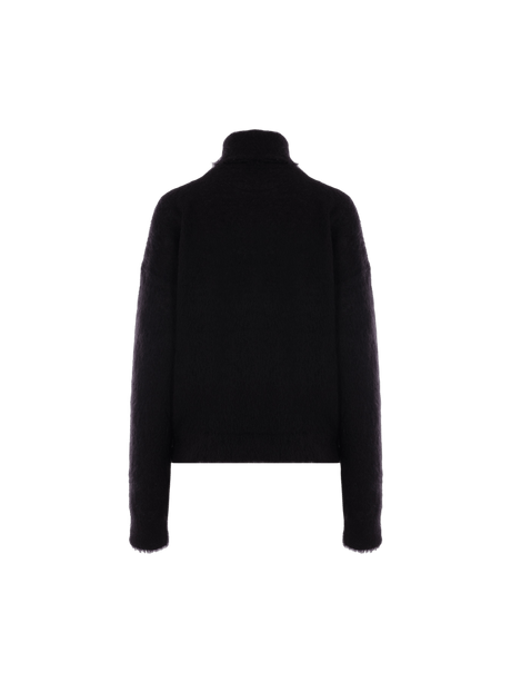 Mohair Blend Sweater-SAINT LAURENT-JOHN JULIA