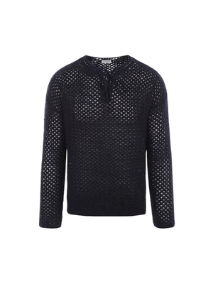 Mohair Wool Blend Sweater-SAINT LAURENT-JOHN JULIA