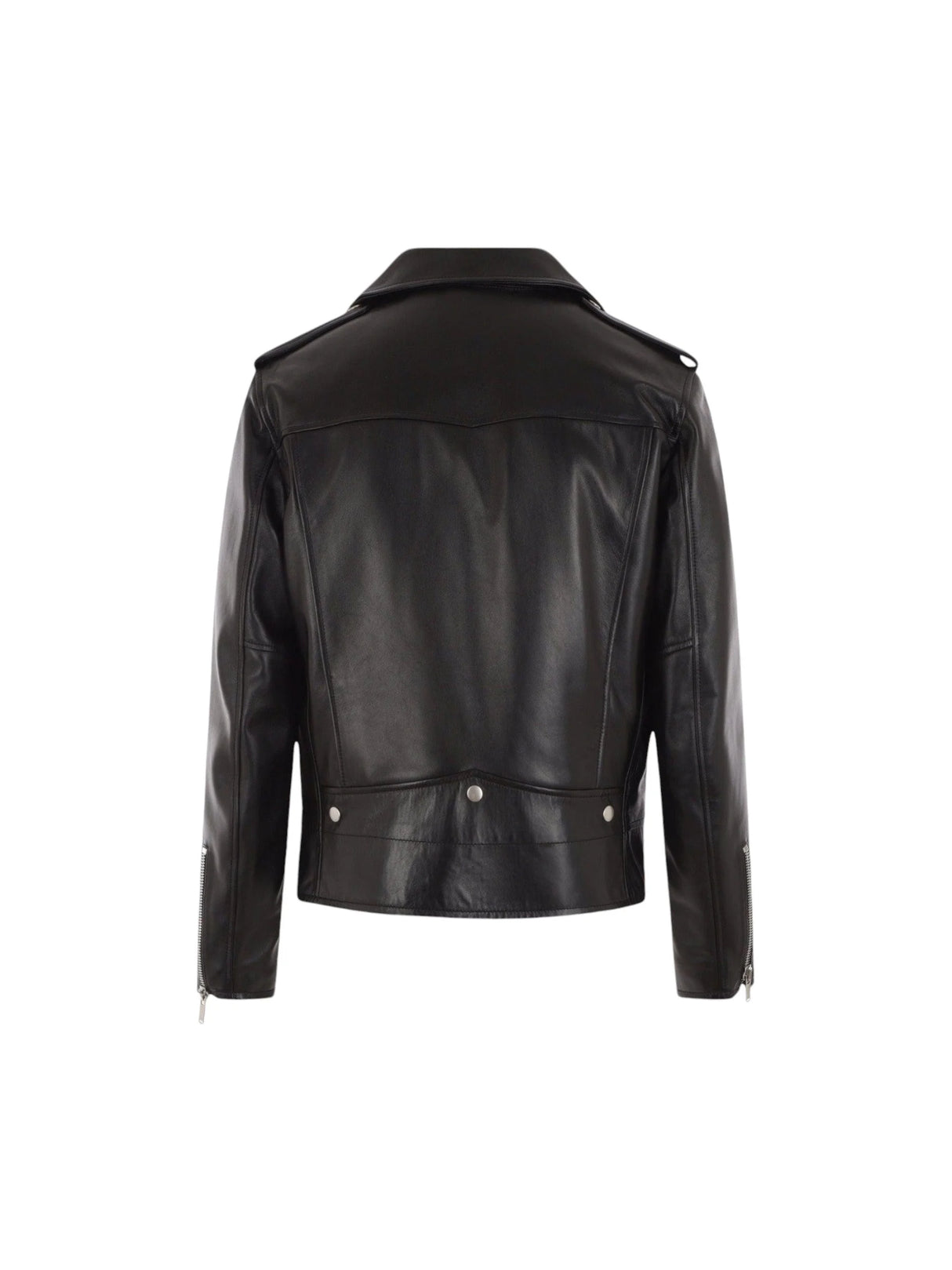 Nappa Leather Biker Jacket-SAINT LAURENT-JOHN JULIA