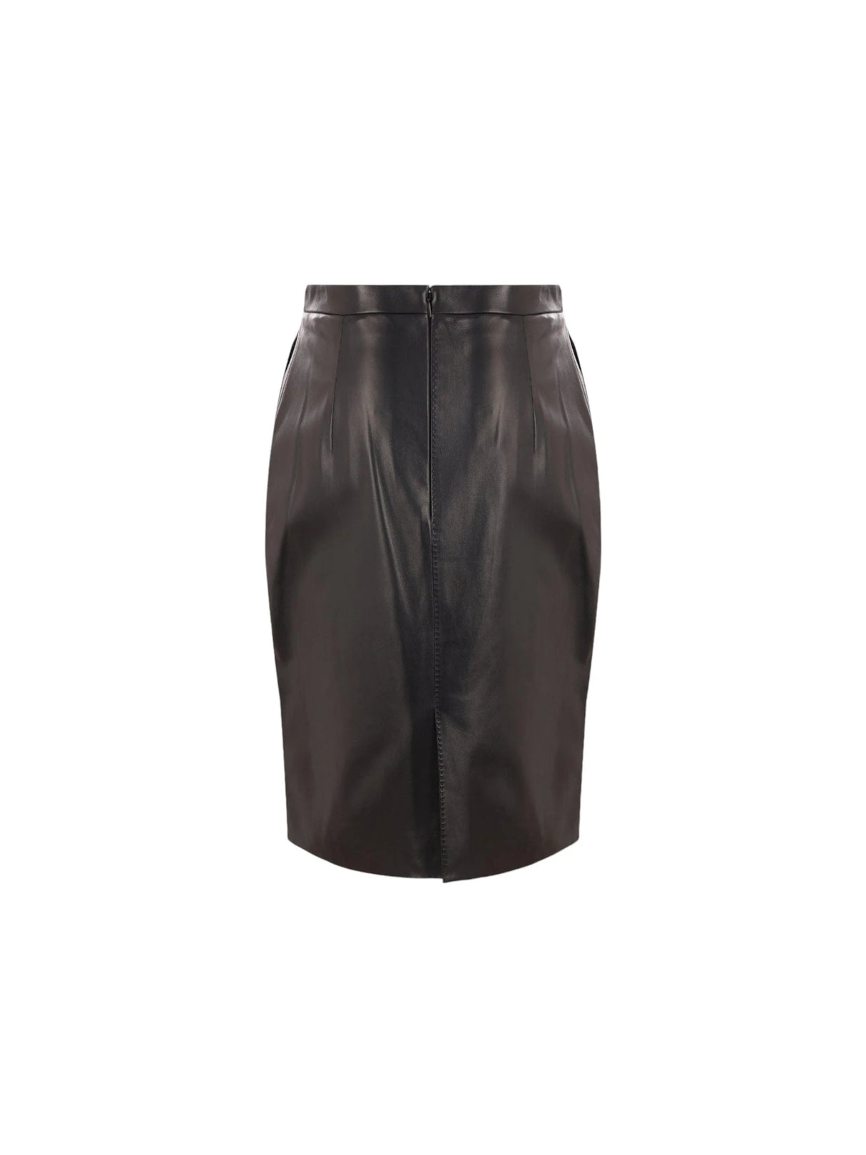 Nappa Leather Pencil Skirt-SAINT LAURENT-JOHN JULIA