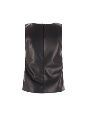 Nappa Leather Tank Top-SAINT LAURENT-JOHN JULIA