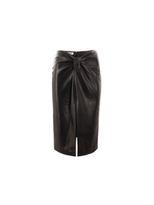 Nappa Midi Pencil Skirt-SAINT LAURENT-JOHN JULIA