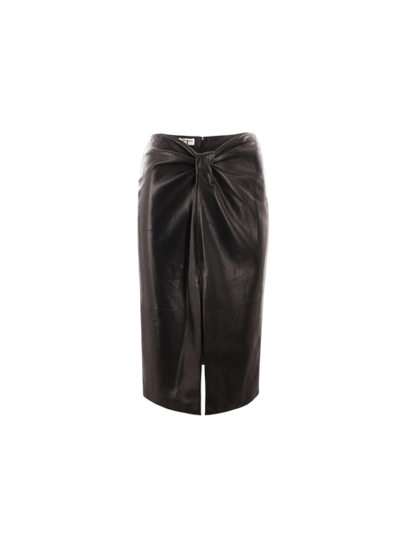 Nappa Midi Pencil Skirt-SAINT LAURENT-JOHN JULIA