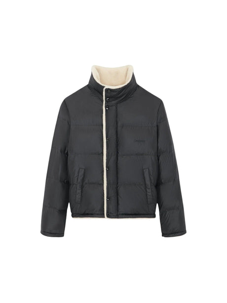 Nylon Faux Shearling Down Jacket-SAINT LAURENT-JOHN JULIA