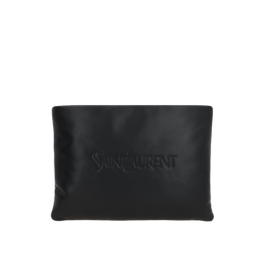 Padded Nappa Large Clutch-SAINT LAURENT-JOHN JULIA