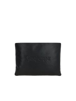 Padded Nappa Large Clutch-SAINT LAURENT-JOHN JULIA