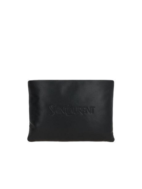 Padded Nappa Large Clutch-SAINT LAURENT-JOHN JULIA