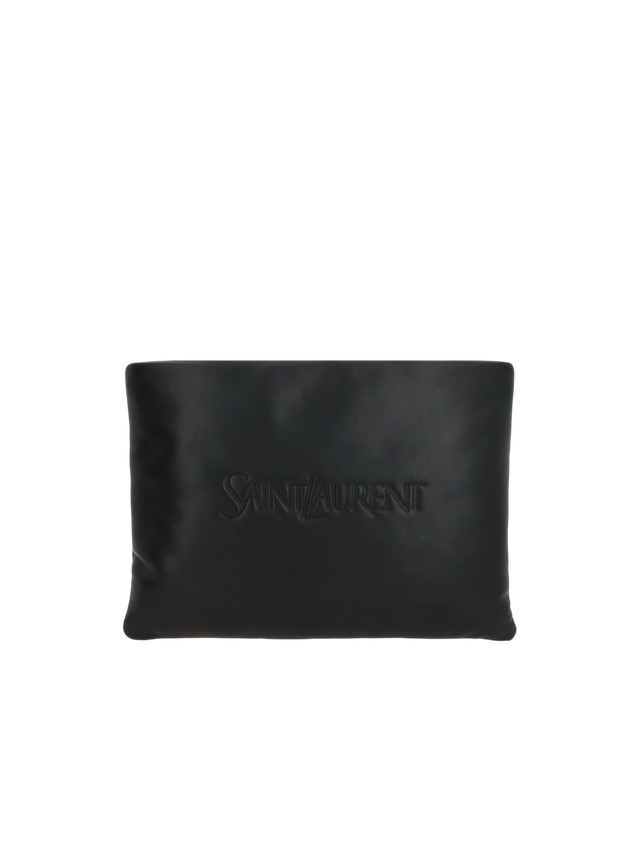 Padded Nappa Large Clutch-SAINT LAURENT-JOHN JULIA