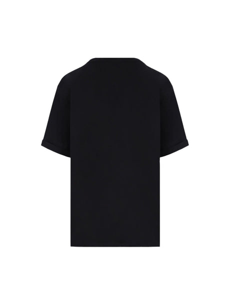 Saint Laurent Print Cotton T-shirt-SAINT LAURENT-JOHN JULIA