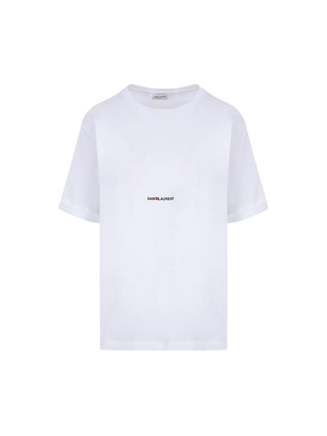 Saint Laurent Print Cotton T-shirt-SAINT LAURENT-JOHN JULIA