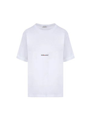 Saint Laurent Print Cotton T-shirt-SAINT LAURENT-JOHN JULIA