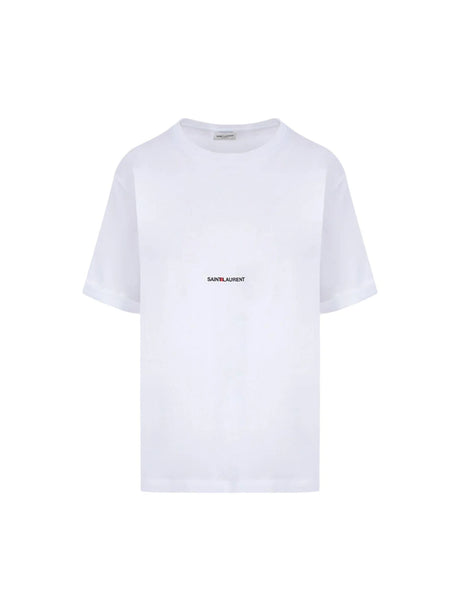 Saint Laurent Print Cotton T-shirt-SAINT LAURENT-JOHN JULIA