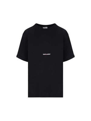 Saint Laurent Print Cotton T-shirt-SAINT LAURENT-JOHN JULIA