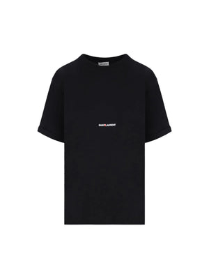 Saint Laurent Print Cotton T-shirt-SAINT LAURENT-JOHN JULIA