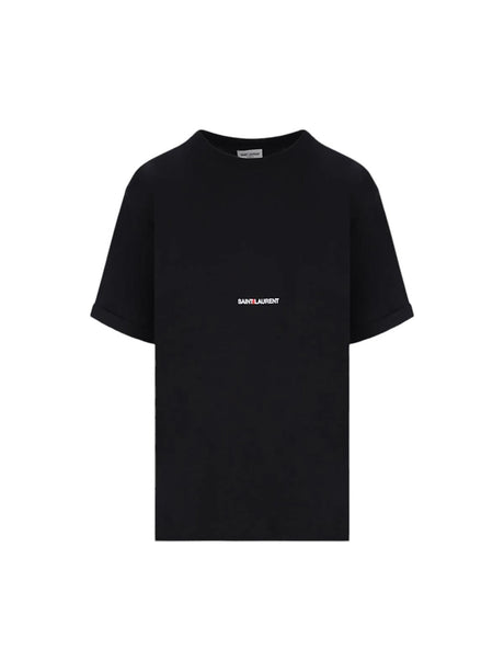 Saint Laurent Print Cotton T-shirt-SAINT LAURENT-JOHN JULIA