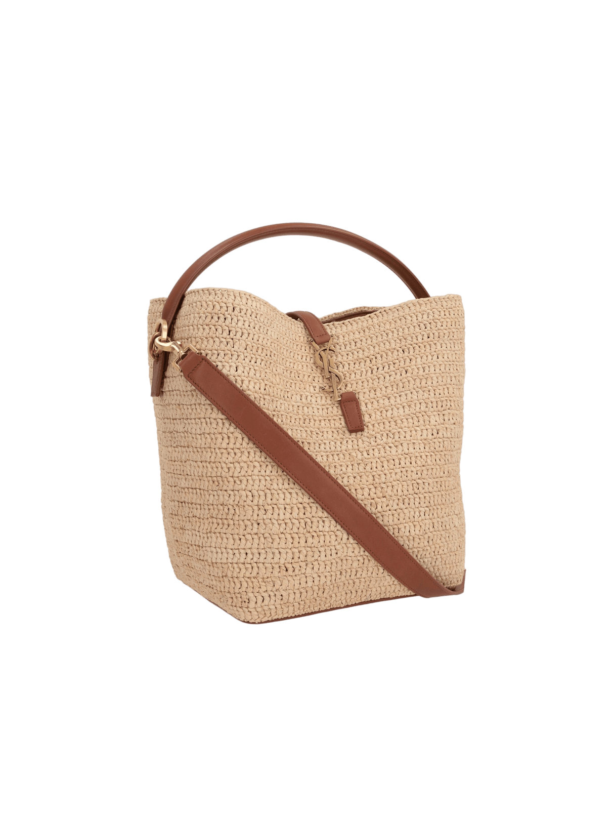 Raffia Le 37 Bucket Bag-SAINT LAURENT-JOHN JULIA