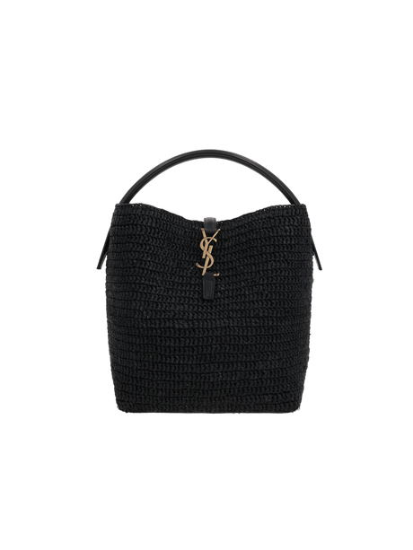 SAINT LAURENT-Raffia Le 37 Bucket Bag-JOHN JULIA