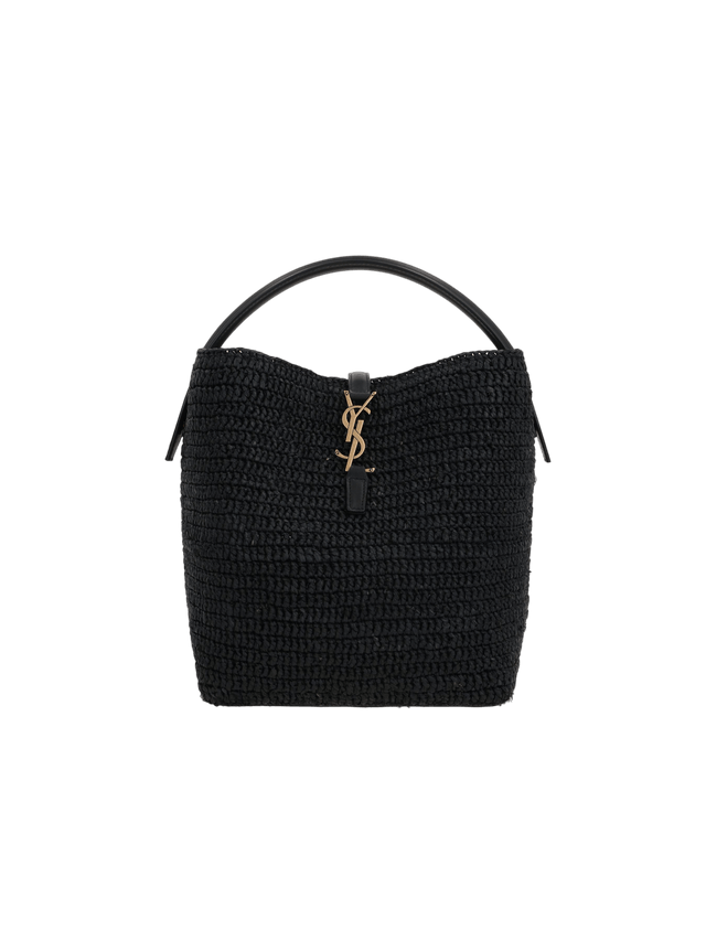 SAINT LAURENT-Raffia Le 37 Bucket Bag-JOHN JULIA