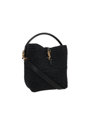 SAINT LAURENT-Raffia Le 37 Bucket Bag-JOHN JULIA