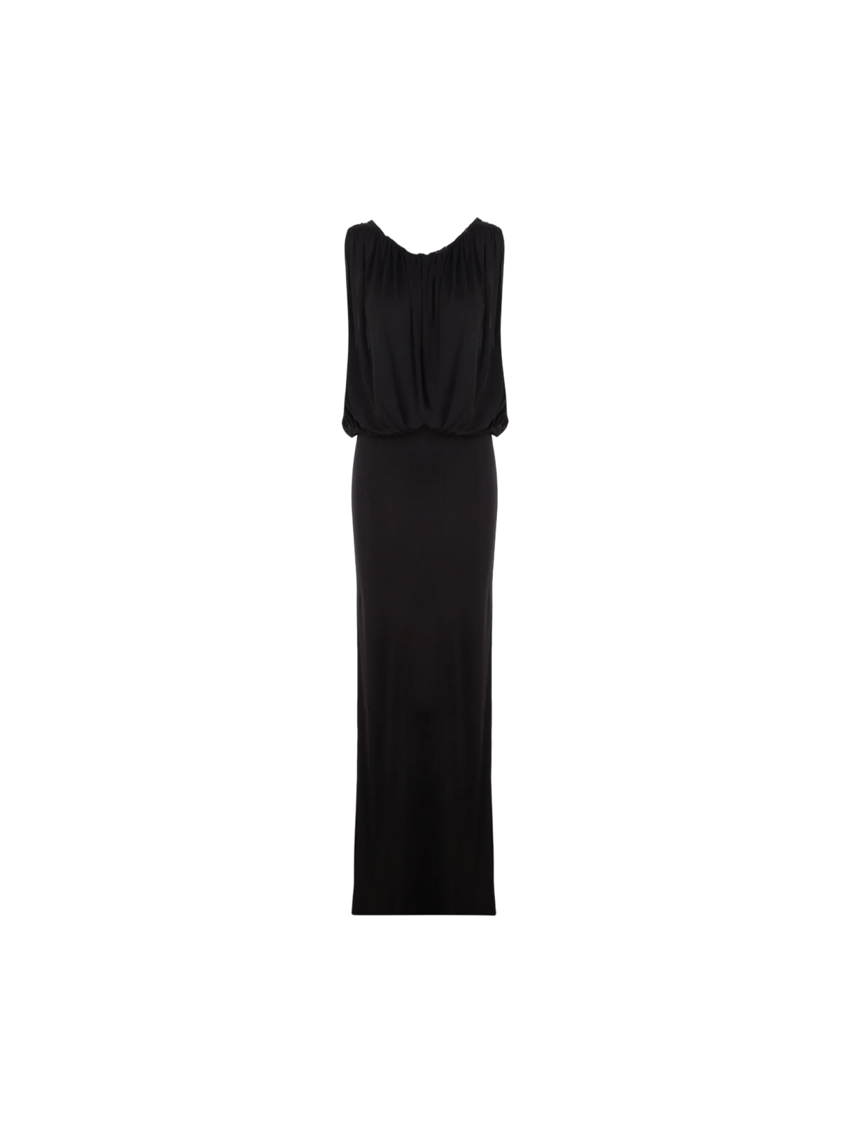 Responsible Shiny Jersey Sleeveless Long Dress-SAINT LAURENT-JOHN JULIA