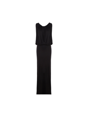 Responsible Shiny Jersey Sleeveless Long Dress-SAINT LAURENT-JOHN JULIA