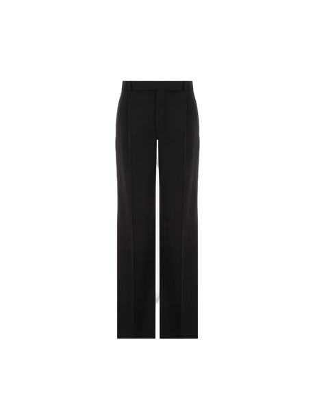 Responsible Wool Straight-leg Pants-SAINT LAURENT-JOHN JULIA