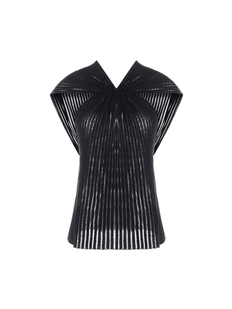 Ribbed Knit Top-SAINT LAURENT-JOHN JULIA