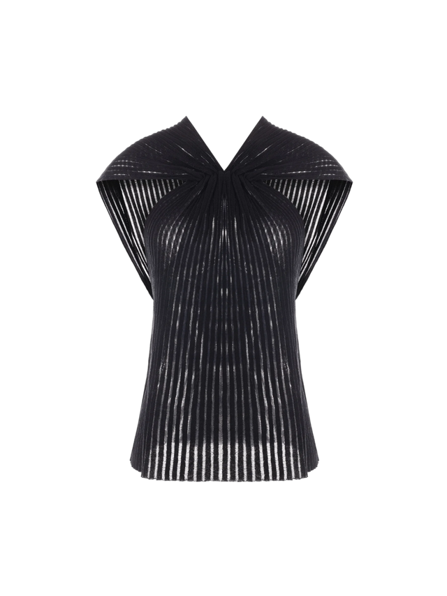 Ribbed Knit Top-SAINT LAURENT-JOHN JULIA