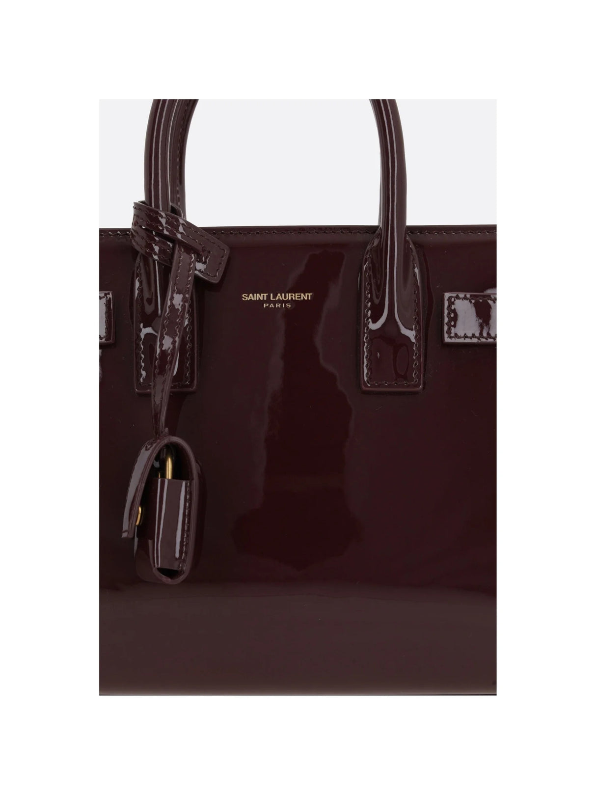 Sac De Jour Nano Patent Leather Handbag-SAINT LAURENT-JOHN JULIA