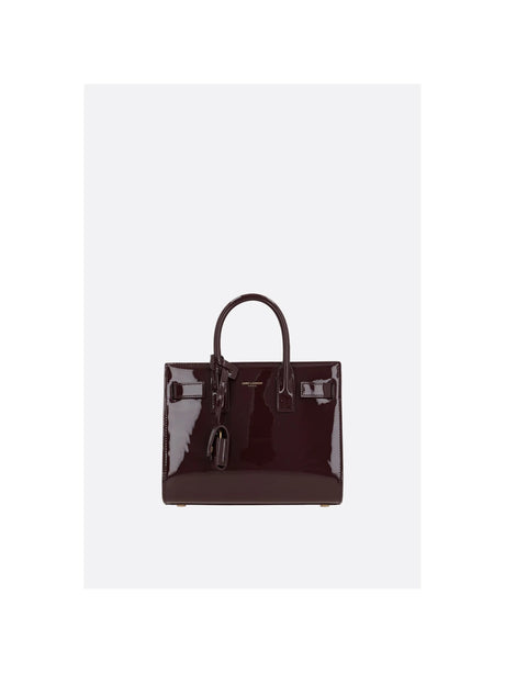 Sac De Jour Nano Patent Leather Handbag-SAINT LAURENT-JOHN JULIA