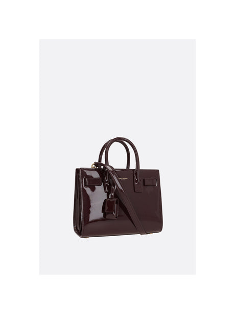 Sac De Jour Nano Patent Leather Handbag-SAINT LAURENT-JOHN JULIA