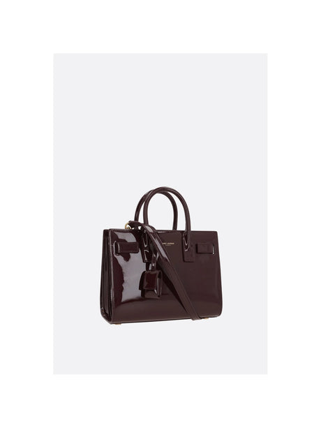 Sac De Jour Nano Patent Leather Handbag-SAINT LAURENT-JOHN JULIA