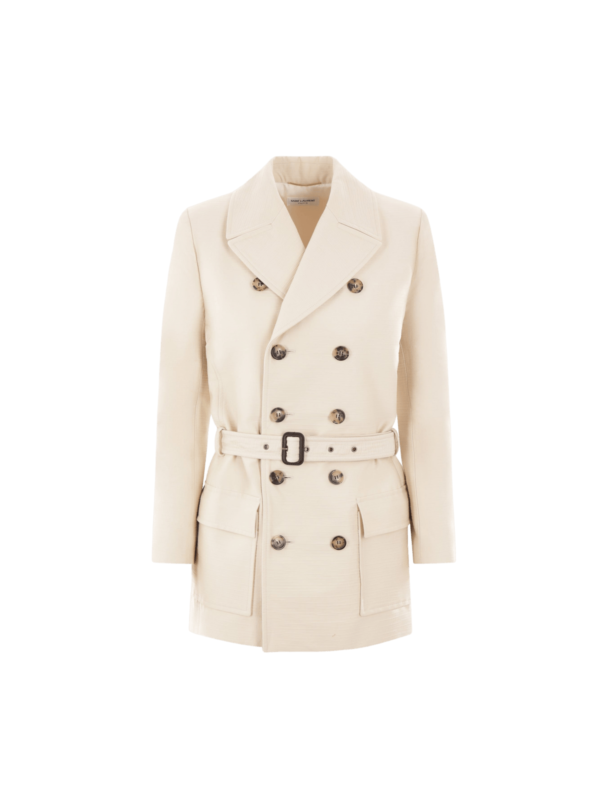 Saharienne Overcoat In Sustainable Cotton and Wool-SAINT LAURENT-JOHN JULIA