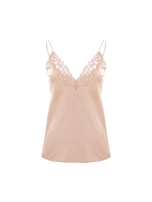 Satin and Lace Lingerie Top-SAINT LAURENT-JOHN JULIA