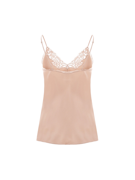 Satin and Lace Lingerie Top-SAINT LAURENT-JOHN JULIA