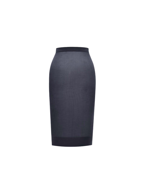 Sheer Knit Pencil Skirt-SAINT LAURENT-JOHN JULIA