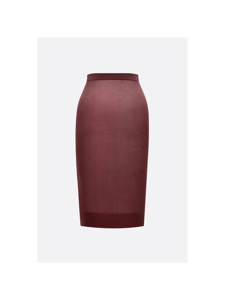 Sheer Knit Pencil Skirt-SAINT LAURENT-JOHN JULIA