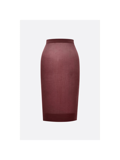 Sheer Knit Pencil Skirt-SAINT LAURENT-JOHN JULIA