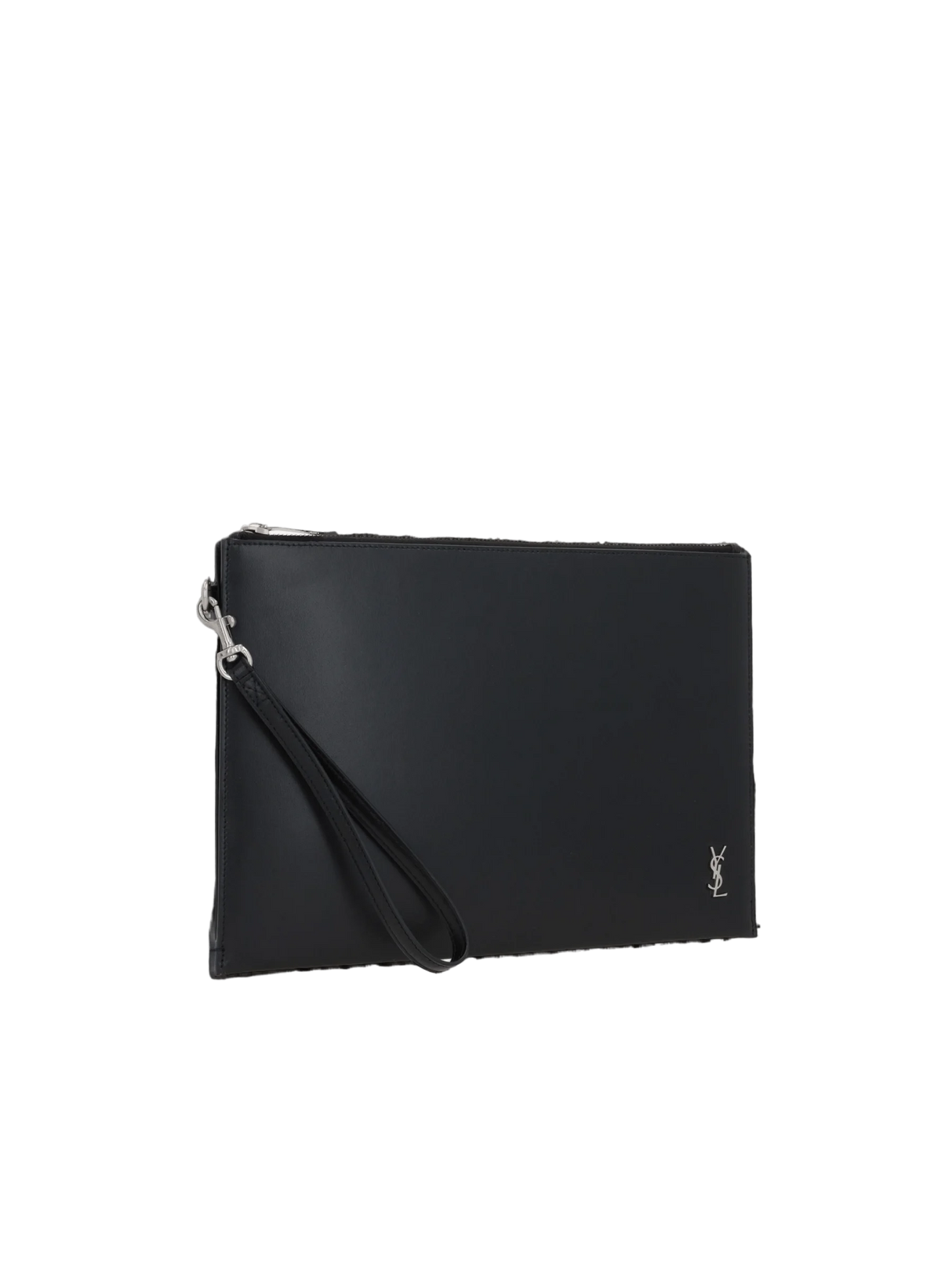 Shiny Leather Cassandre Tiny Clutch-SAINT LAURENT-JOHN JULIA