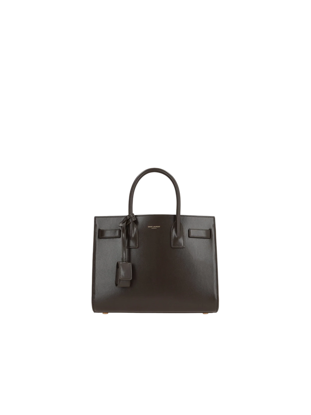 Shiny Leather Sac De Jour Baby Handbag-SAINT LAURENT-JOHN JULIA